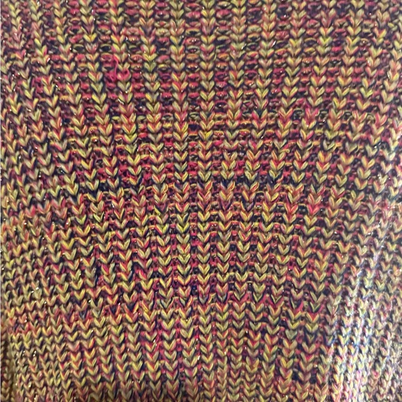 Soho Pink and Purple Crew Neck Sweater Ribbed Knit Relaxed Fit - Picture 3 of 8